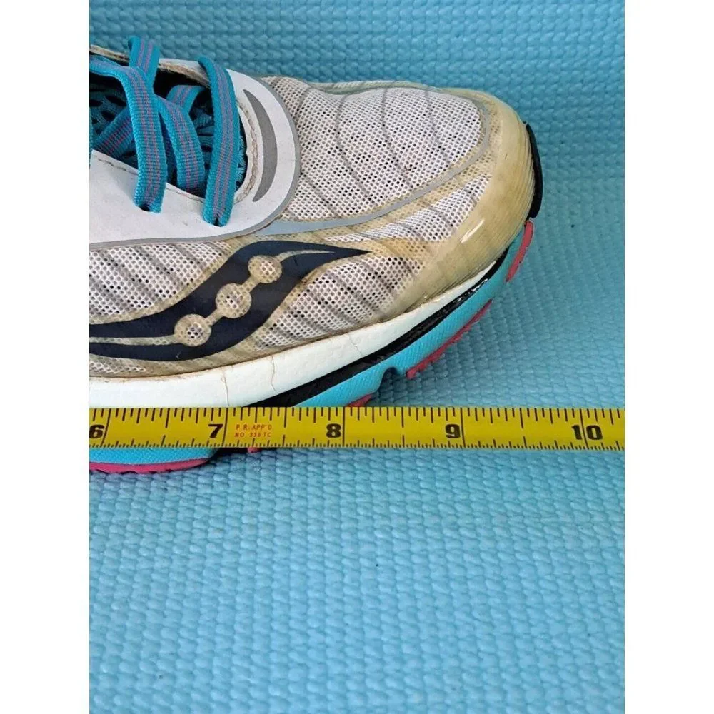 Saucony Cortana 3 Running Shoes White Blue‎ Pink Women’s Size 7.5